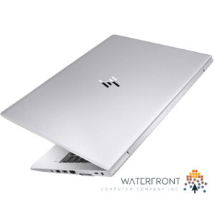 HP EliteBook 840 G6 Refurbished Notebook, top view showing lid partially closed