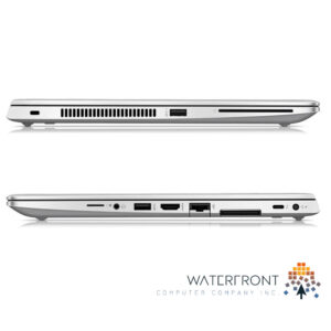 hp-eb840g6-1r-4 HP EliteBook 840 G6 Refurbished Notebook, left and right side views with connections
